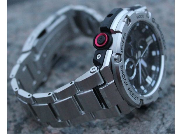 CASIO GST-B100D-1AER Bluetooth, Варіант кольору: Сталевий/Чорний, фото 7 | Интернет-магазин оригинальных часов и аксессуаров