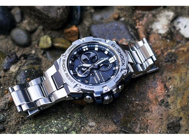CASIO GST-B100D-1AER Bluetooth, Варіант кольору: Сталевий/Чорний, фото 6 | Интернет-магазин оригинальных часов и аксессуаров