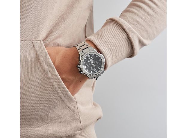 CASIO GST-B100D-1AER Bluetooth, Варіант кольору: Сталевий/Чорний, фото 5 | Интернет-магазин оригинальных часов и аксессуаров
