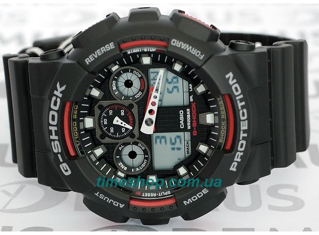 CASIO GA-100-1A4ER, Вариации товара: Черный/Красный, фото 2 | Интернет-магазин оригинальных часов и аксессуаров