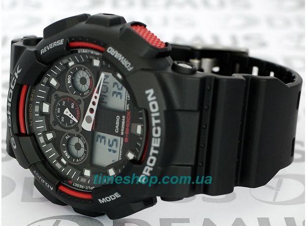 CASIO GA-100-1A4ER, Вариации товара: Черный/Красный, фото 3 | Интернет-магазин оригинальных часов и аксессуаров