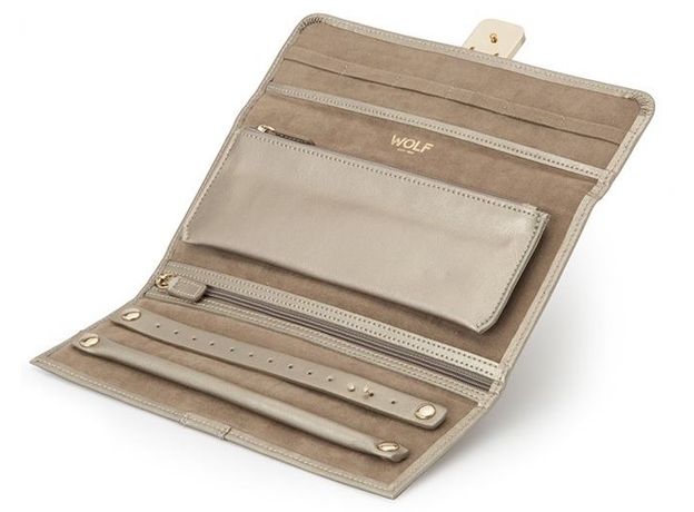 Шкатулка WOLF 213478 Palermo Jewelry Roll Pewter, фото 5 | Интернет-магазин оригинальных часов и аксессуаров