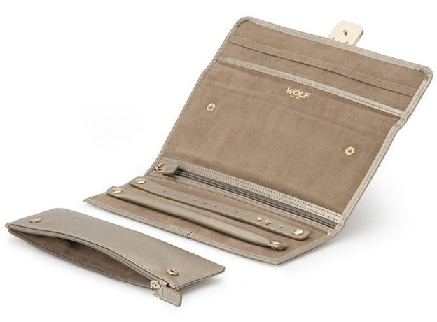 Шкатулка WOLF 213478 Palermo Jewelry Roll Pewter, фото 4 | Интернет-магазин оригинальных часов и аксессуаров