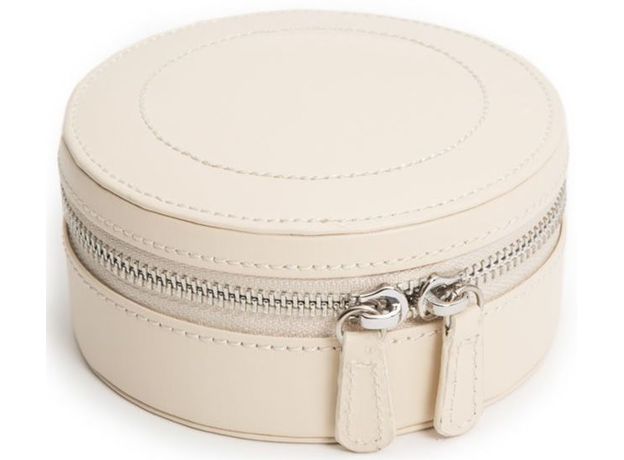Шкатулка WOLF 392353 Sophia Round Mini Travel Zip Case Ivory, фото 6 | Интернет-магазин оригинальных часов и аксессуаров