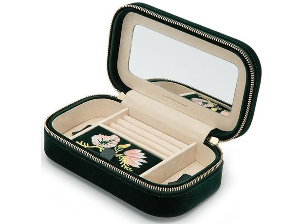 Шкатулка WOLF 393312 Zoe Travel Zip Case Forest Green, фото 3 | Интернет-магазин оригинальных часов и аксессуаров