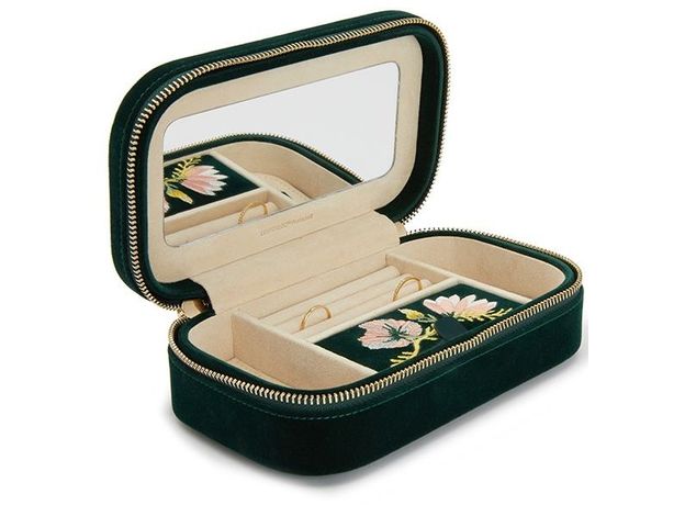 Шкатулка WOLF 393312 Zoe Travel Zip Case Forest Green, фото 2 | Интернет-магазин оригинальных часов и аксессуаров