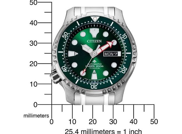 CITIZEN NY0100-50XE PROMASTER DIVER TITANIUM, Варіант кольору: Зелений, фото 8 | Интернет-магазин оригинальных часов и аксессуаров