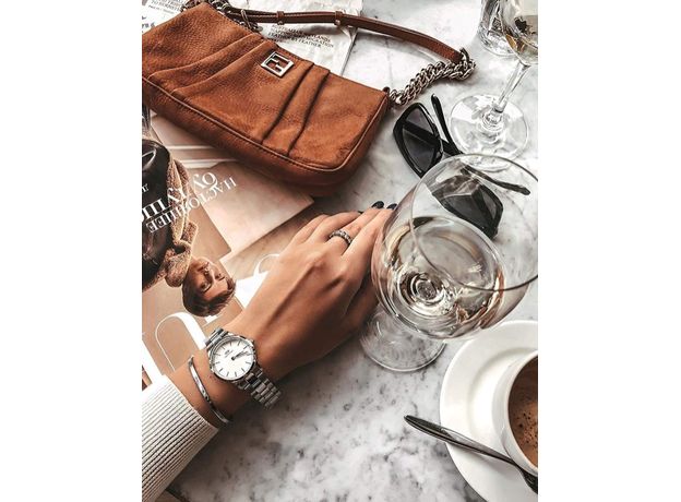 Daniel Wellington DW00100205 Iconic Link 32 Silver White, фото 7 | Интернет-магазин оригинальных часов и аксессуаров