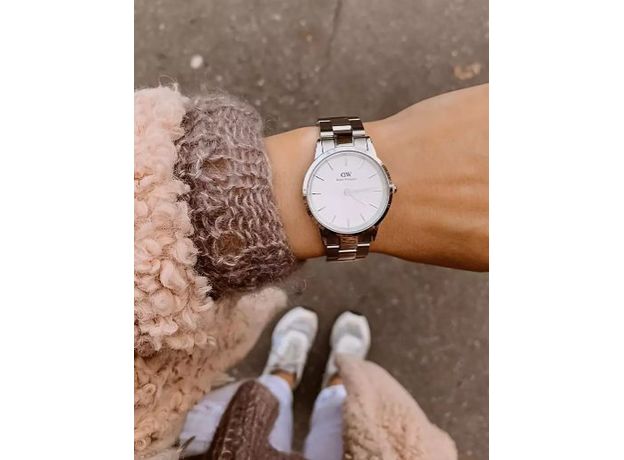 Daniel Wellington DW00100205 Iconic Link 32 Silver White, фото 5 | Интернет-магазин оригинальных часов и аксессуаров
