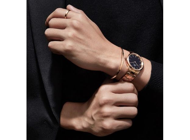 Daniel Wellington DW00100210 Iconic Link 36 Rose Gold Black, фото 2 | Интернет-магазин оригинальных часов и аксессуаров