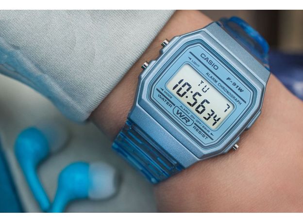 CASIO F-91WS-2EF, Варіант кольору:  Синій, фото 2 | Интернет-магазин оригинальных часов и аксессуаров