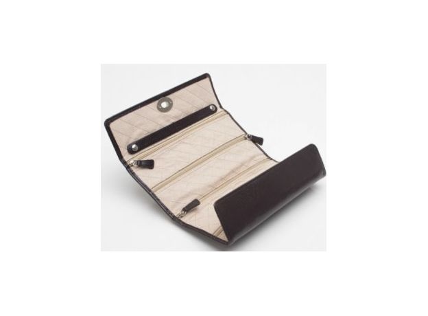 Шкатулка WOLF 315306 London Jewellery Roll Cocoa, фото 3 | Интернет-магазин оригинальных часов и аксессуаров