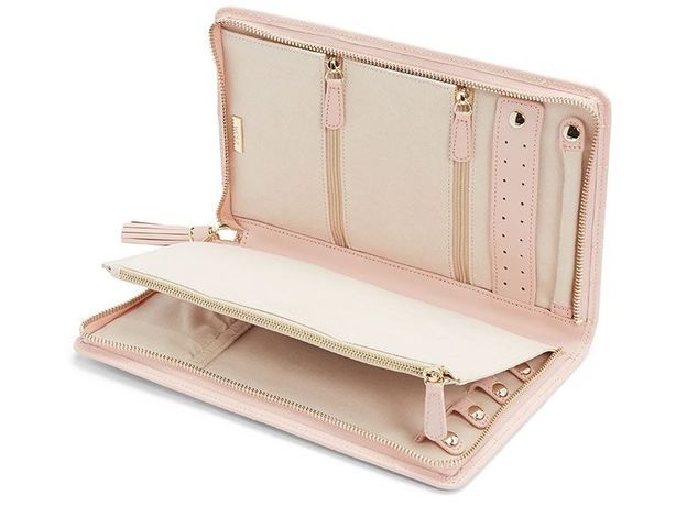 Скринька WOLF 324015 Caroline Large Jewelry Portfolio  - Rose Quartz, фото 5 | Интернет-магазин оригинальных часов и аксессуаров