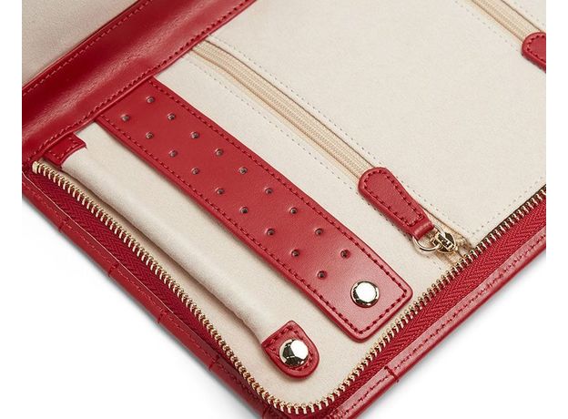 Шкатулка WOLF 324072 Caroline Large Jewelry Portfolio  - Red, фото 3 | Интернет-магазин оригинальных часов и аксессуаров