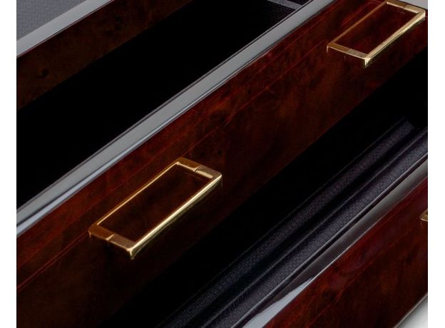 Шкатулка WOLF 460310 Meridian 2 Drawer Valet Burl, фото 2 | Интернет-магазин оригинальных часов и аксессуаров