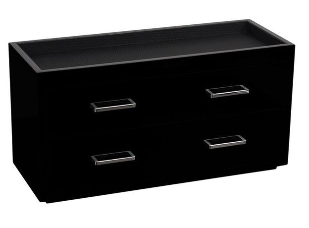 Шкатулка WOLF 460370 Meridian 2 Drawer Valet Blk, фото 5 | Интернет-магазин оригинальных часов и аксессуаров