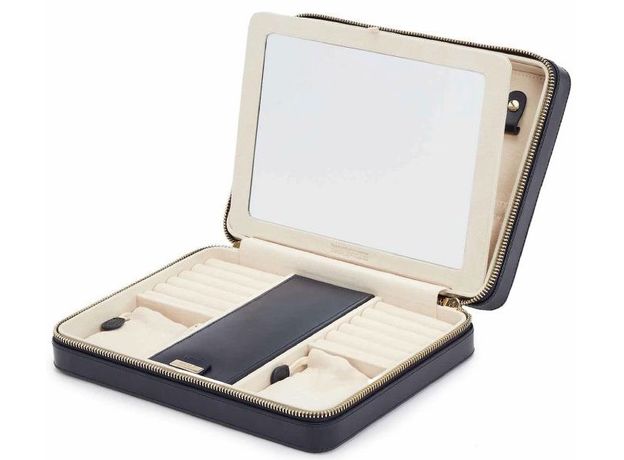 Шкатулка WOLF 766117 Maria Large Zip Jewelry Case - Navy, фото 5 | Интернет-магазин оригинальных часов и аксессуаров