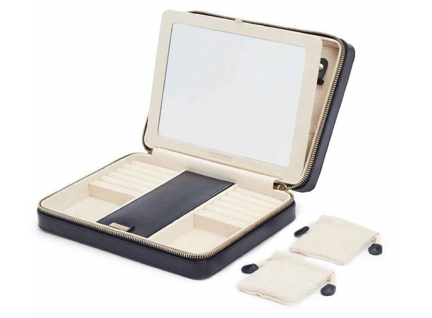 Шкатулка WOLF 766117 Maria Large Zip Jewelry Case - Navy, фото 2 | Интернет-магазин оригинальных часов и аксессуаров