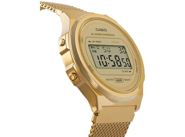 CASIO A171WEMG-9AEF, Варіант кольору: Позолота/Жовтий, фото 6 | Интернет-магазин оригинальных часов и аксессуаров
