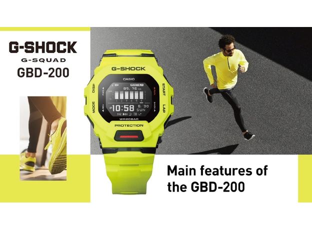 CASIO GBD-200-9ER Smart-Bluetooth, Варіант кольору: Жовтий, фото 17 | Интернет-магазин оригинальных часов и аксессуаров