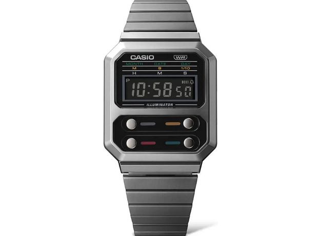 CASIO A100WE-1AEF, Вариации товара: Стальной/Черный, фото 5 | Интернет-магазин оригинальных часов и аксессуаров