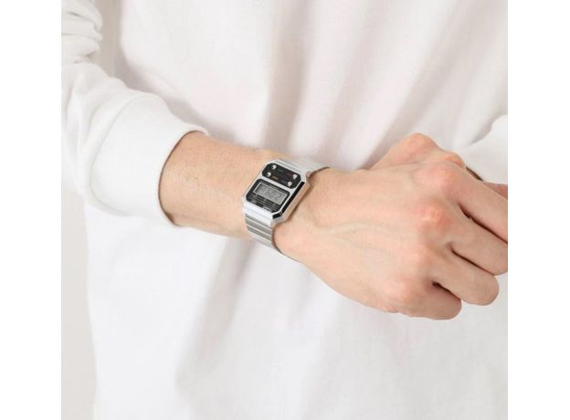 CASIO A100WE-1AEF, Вариации товара: Стальной/Черный, фото 2 | Интернет-магазин оригинальных часов и аксессуаров