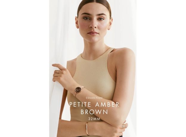 Daniel Wellington DW00100477 Petite Amber 32 RG Brown, фото 3 | Интернет-магазин оригинальных часов и аксессуаров