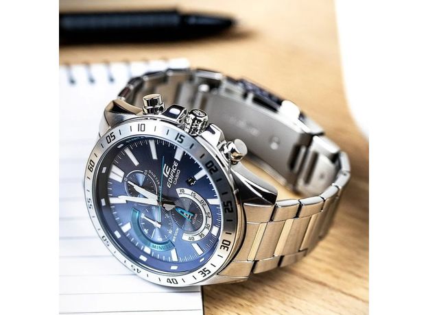 CASIO EFV-620D-2AVUEF, Вариации товара: Стальной/Синий, фото 3 | Интернет-магазин оригинальных часов и аксессуаров