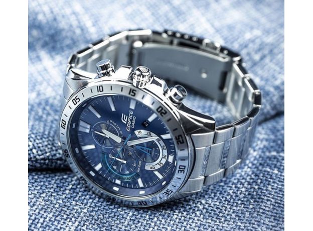 CASIO EFV-620D-2AVUEF, Вариации товара: Стальной/Синий, фото 2 | Интернет-магазин оригинальных часов и аксессуаров