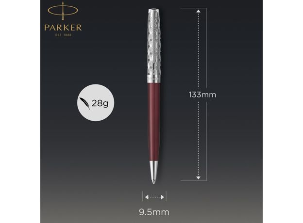 Кулькова ручка Parker 68-332 SONNET 17 Metal & Red, фото 4 | Интернет-магазин оригинальных часов и аксессуаров