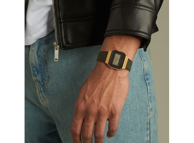 CASIO A700WEGL-3AEF, Варіант кольору: Позолота/Зелений, фото 2 | Интернет-магазин оригинальных часов и аксессуаров