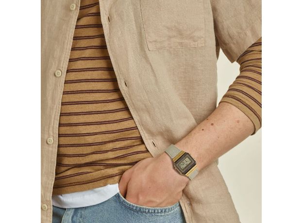 CASIO A700WEGL-3AEF, Варіант кольору: Позолота/Зелений, фото 5 | Интернет-магазин оригинальных часов и аксессуаров