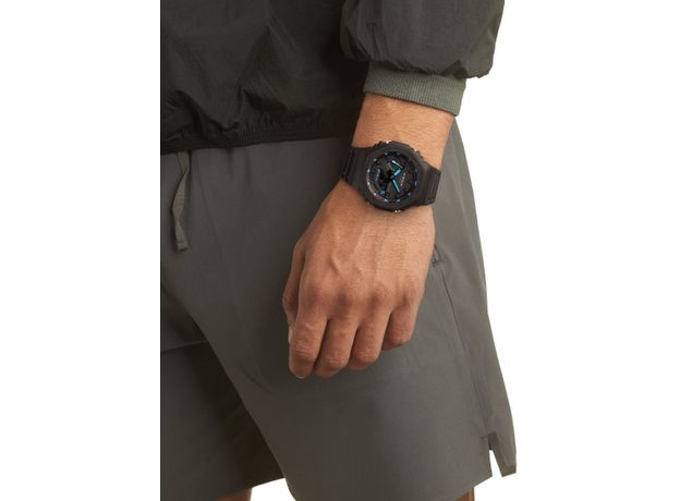 CASIO GA-2100-1A2ER, Варіант кольору: Чорний/Блакитний, фото 4 | Интернет-магазин оригинальных часов и аксессуаров