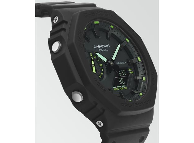 CASIO GA-2100-1A3ER, Варіант кольору: Чорний/Зелений, фото 3 | Интернет-магазин оригинальных часов и аксессуаров