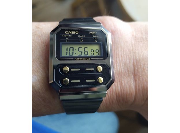 CASIO A100WEGG-1A2EF, Варіант кольору: Сірий, фото 2 | Интернет-магазин оригинальных часов и аксессуаров