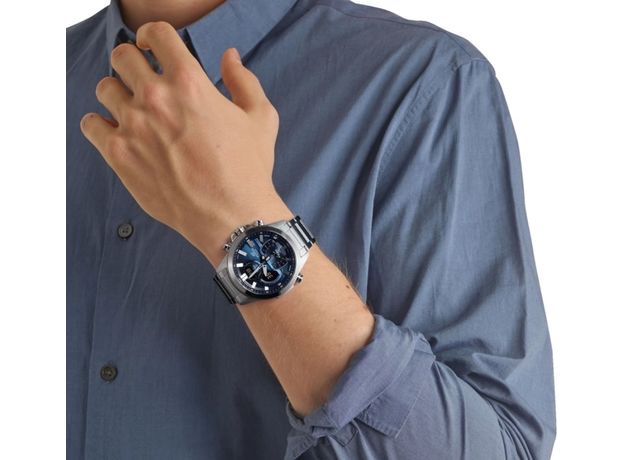 CASIO ECB-30D-2AEF, Варіант кольору: Сталевий/Синій, фото 2 | Интернет-магазин оригинальных часов и аксессуаров