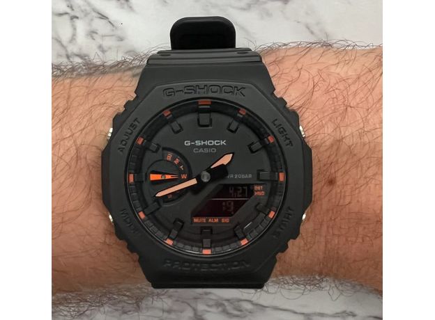 CASIO GA-2100-1A4ER, Варіант кольору: Чорний/Помаранчевий, фото 2 | Интернет-магазин оригинальных часов и аксессуаров