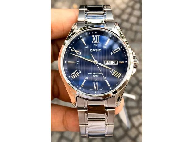 CASIO MTP-1384D-2AVEF, Вариации товара: Стальной/Синий, фото 3 | Интернет-магазин оригинальных часов и аксессуаров