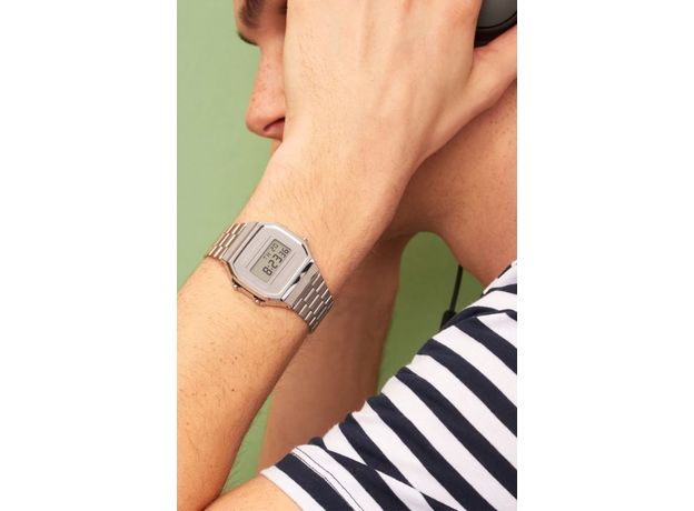 CASIO A168WEM-7EF, Вариации товара: Стальной/Серый, фото 4 | Интернет-магазин оригинальных часов и аксессуаров