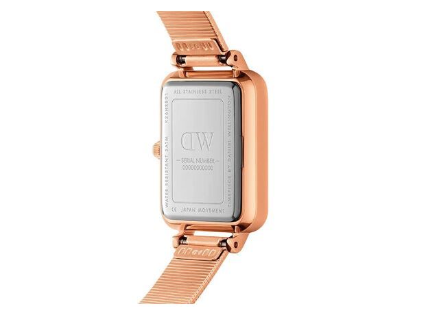 Daniel Wellington 腕時計 Quadro Lumine Pressed 26 DW00100578 Quadro Bezel arctic sunray watch - with silver strap | DW