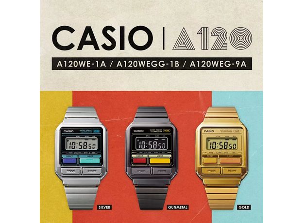 CASIO A120WEGG-1BEF, Вариации товара: Черный, фото 2 | Интернет-магазин оригинальных часов и аксессуаров