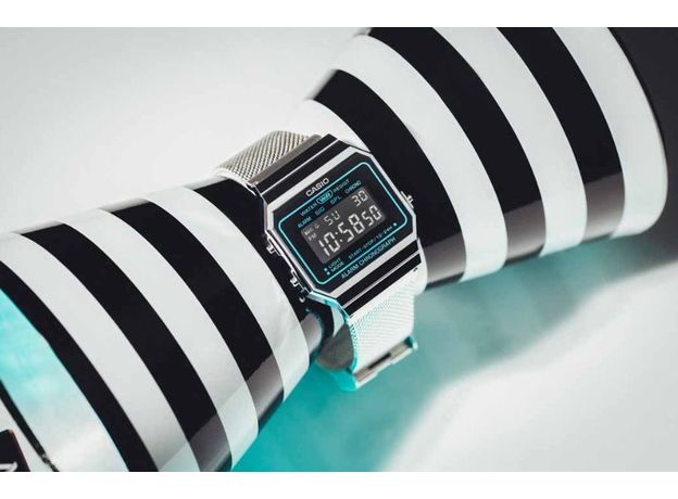 CASIO A700WEMS-1BEF, Вариации товара: Стальной/Бирюзовый, фото 2 | Интернет-магазин оригинальных часов и аксессуаров