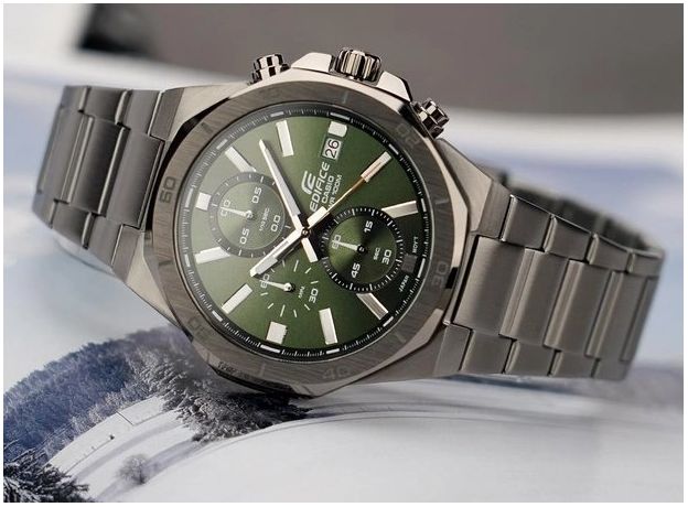 CASIO EFV-640DC-3AVUEF, Варіант кольору:  Сірий/Зелений, фото 2 | Интернет-магазин оригинальных часов и аксессуаров