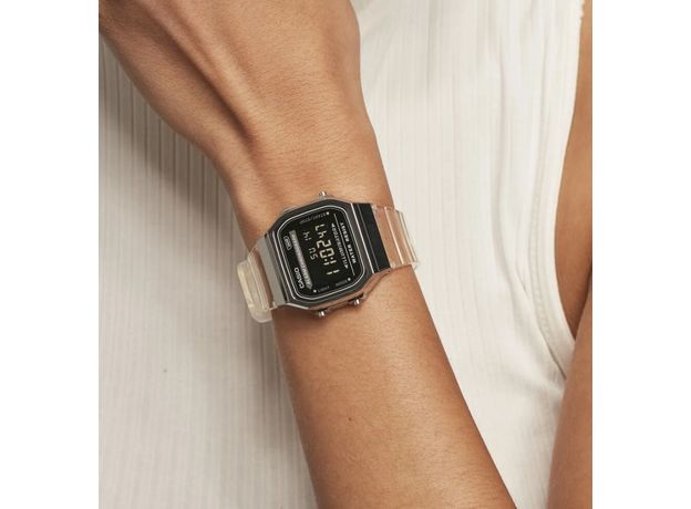 CASIO A168XES-1BEF, Вариации товара: Прозрачный/Черный, фото 4 | Интернет-магазин оригинальных часов и аксессуаров