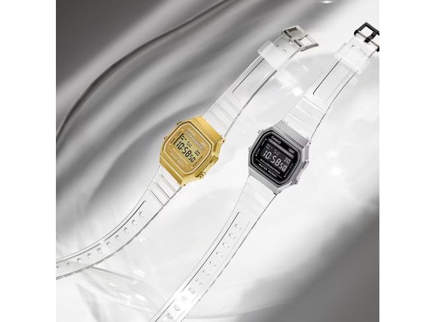 CASIO A168XESG-9AEF, Варіант кольору: Позолота/Прозорий, фото 3 | Интернет-магазин оригинальных часов и аксессуаров