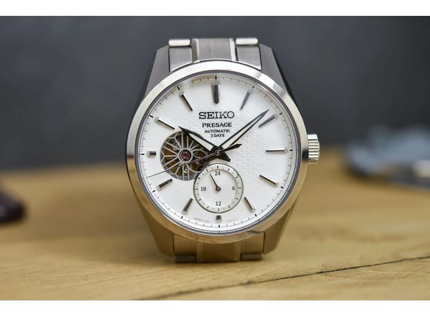 SEIKO SPB415J1 PRESAGE SHARP EDGED OPEN HEART SHIRONERI, фото 3 | Интернет-магазин оригинальных часов и аксессуаров