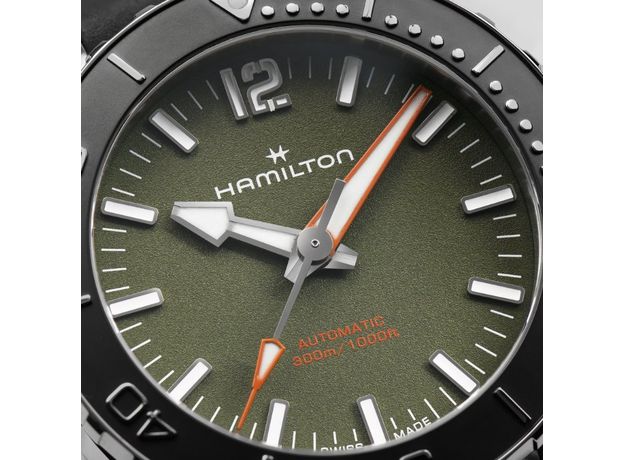 Hamilton H77455360 KHAKI NAVY FROGMAN AUTO, фото 4 | Интернет-магазин оригинальных часов и аксессуаров