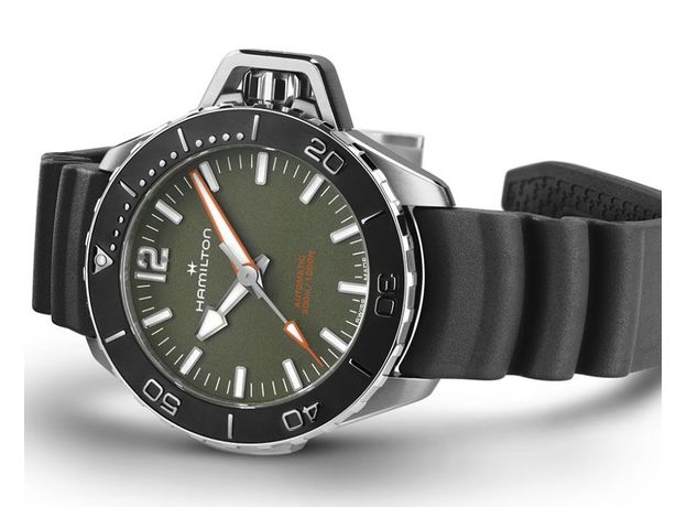 Hamilton H77455360 KHAKI NAVY FROGMAN AUTO, фото 3 | Интернет-магазин оригинальных часов и аксессуаров
