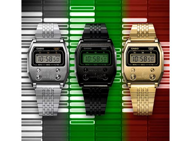 CASIO A1100B-1EF, Варіант кольору: Сталевий/Чорний, фото 5 | Интернет-магазин оригинальных часов и аксессуаров