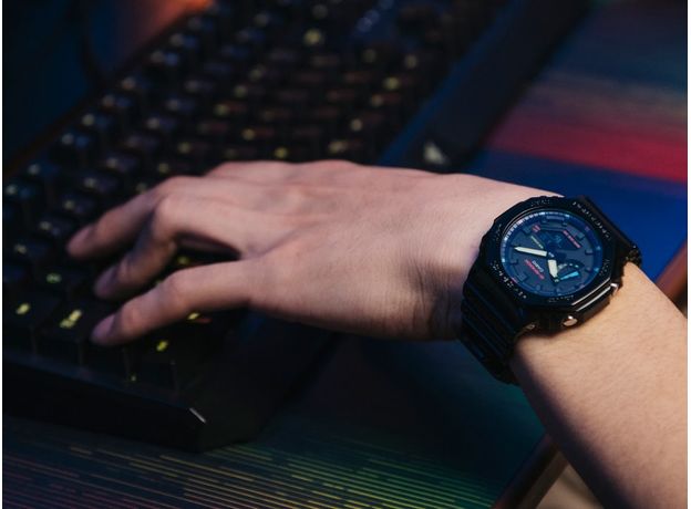 CASIO GA-2100RGB-1AER, Варіант кольору: Чорний/Фіолетовий, фото 8 | Интернет-магазин оригинальных часов и аксессуаров